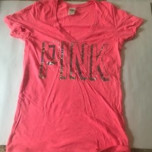 PINK V-Neck T-Shirt
